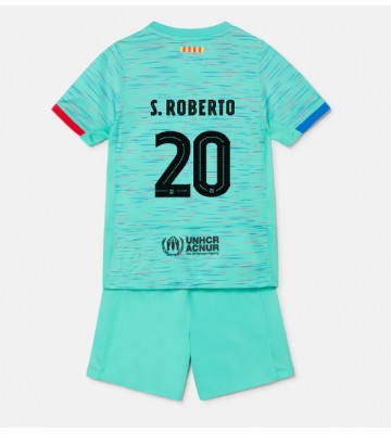 Barcelona Sergi Roberto #20 Tredje trøje Børn 2023-24 Kort ærmer (+ korte bukser)